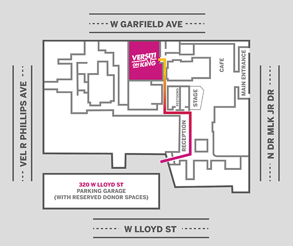 Versiti On King Donation Center Map