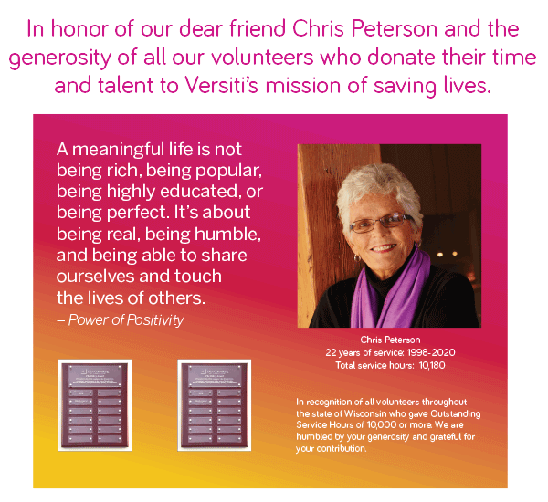 Christine Peterson Memorial Wall